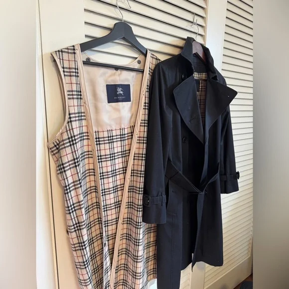 【Burberry】Nova Check Trench Coat Jacket with LinerSize S